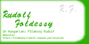 rudolf foldessy business card