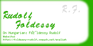 rudolf foldessy business card